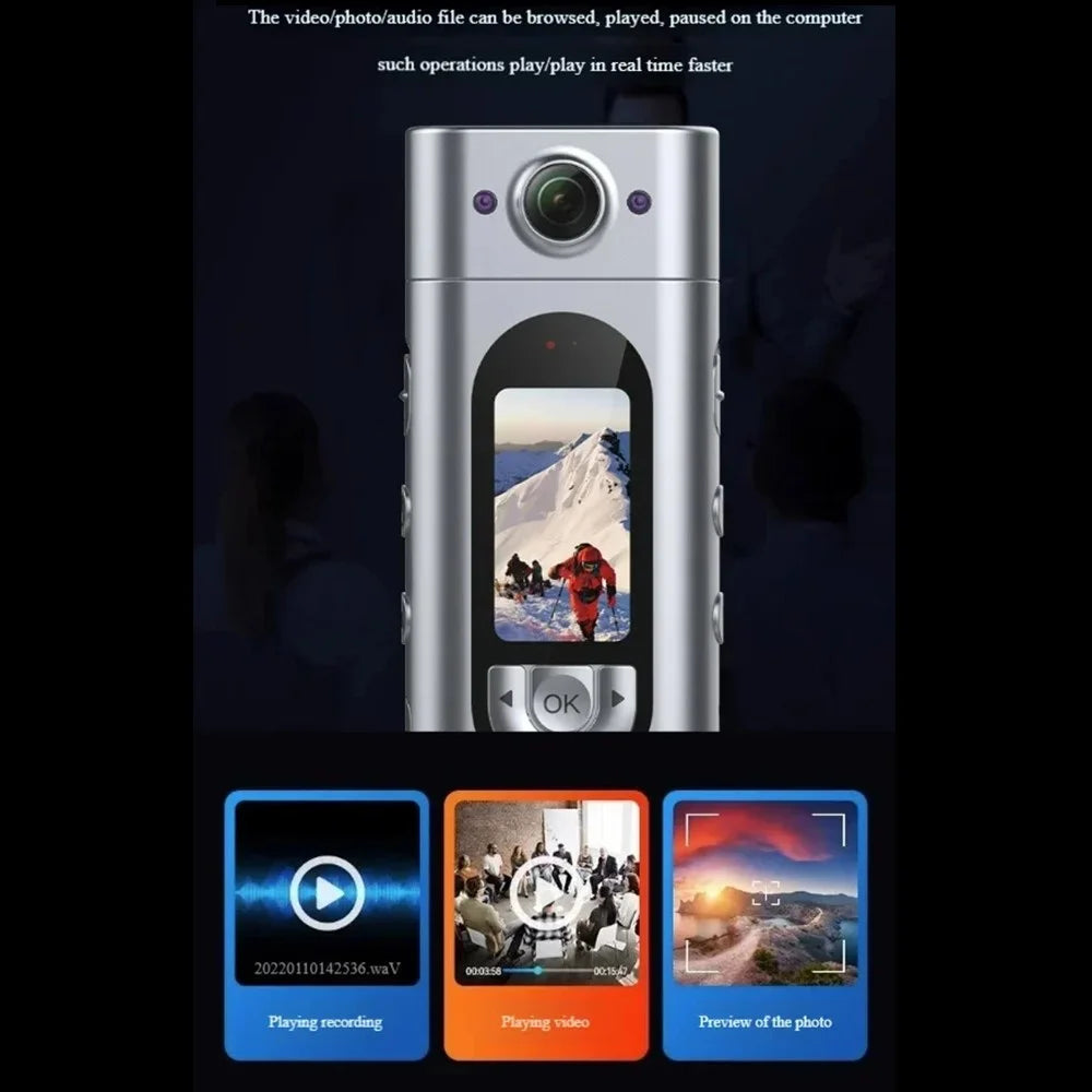 LK2313 Outdoor Sports Cycling WIFI Camera 180 Degree Rotatable Lens IP65 Waterproof HD Action Camera with Back Clip - Black - 5