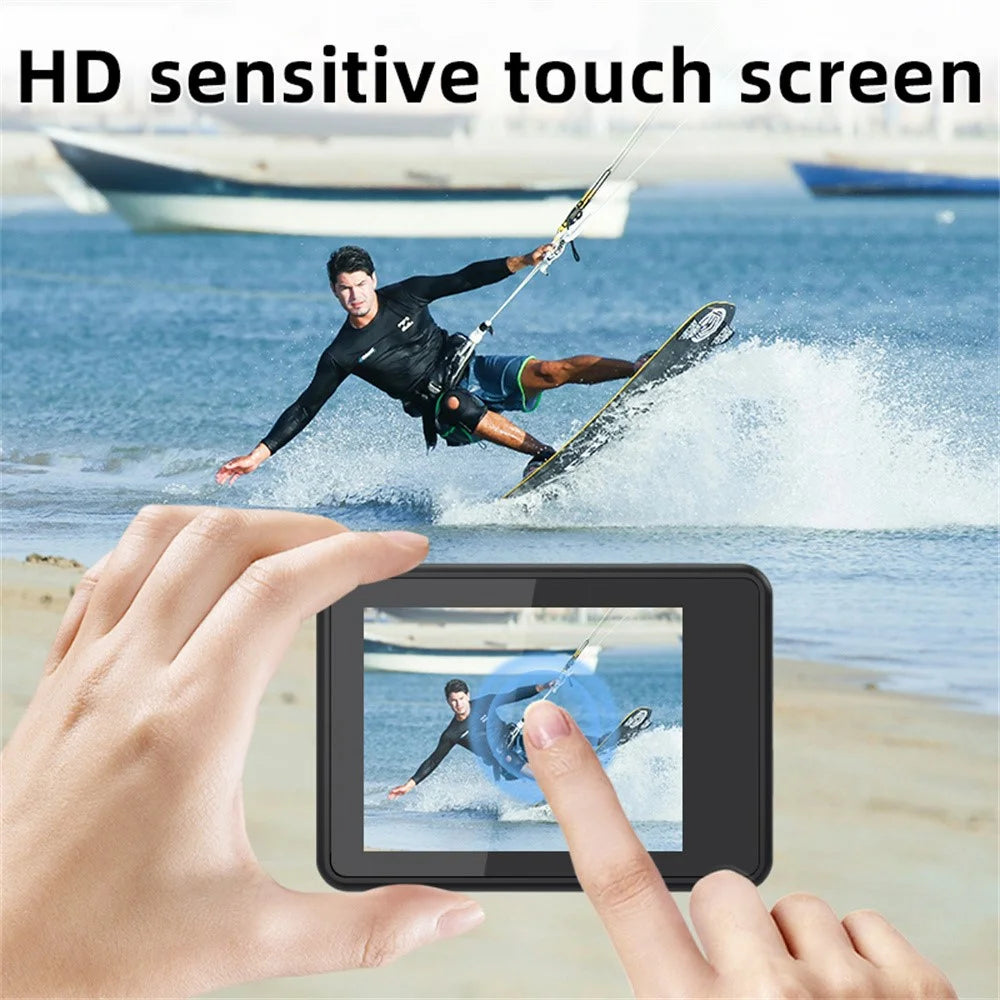 F303AATR 5K Ultra HD Dual Screen Sports Camera EIS Mini Dash Cam with Waterproof Case - 3