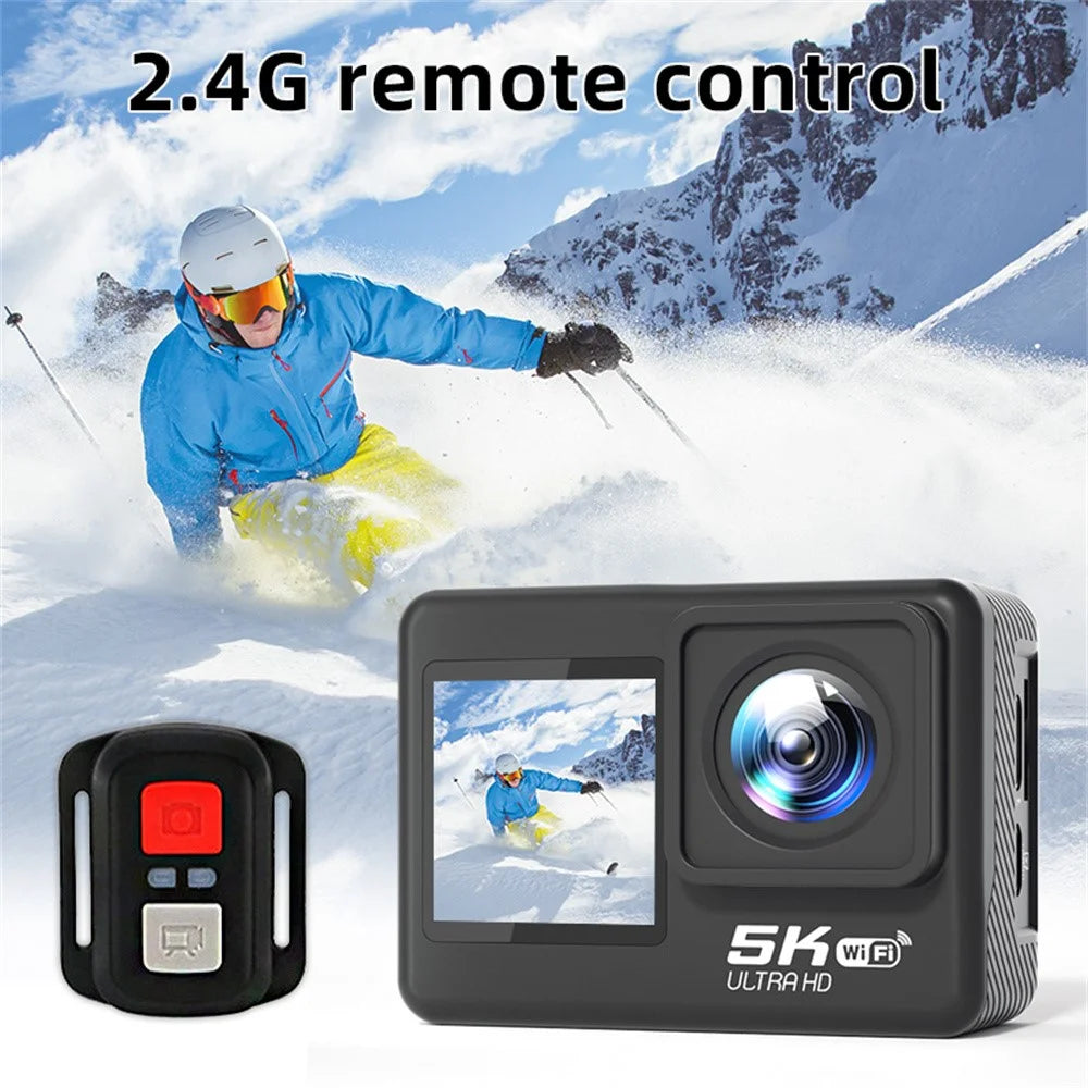 F303AATR 5K Ultra HD Dual Screen Sports Camera EIS Mini Dash Cam with Waterproof Case - 6