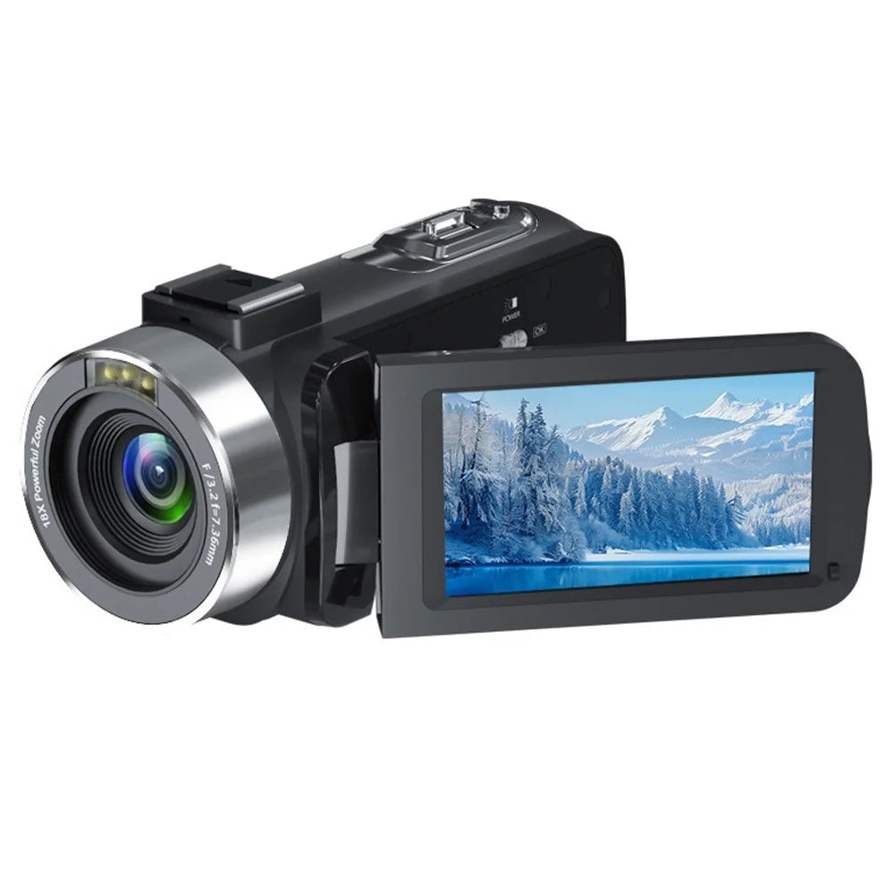 Handheld DV 4K Ultra 80MP Digital Camera with 64GB TF Card / 2 Batteries for Outdoor Travel 18X Digital Zoom 3.0 Inch IPS Screen Camcorder - 1