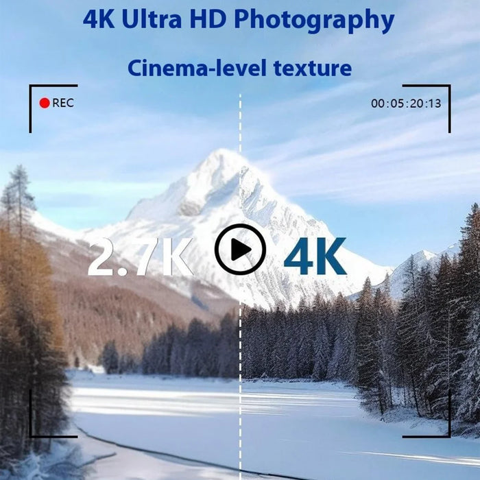Handheld DV 4K Ultra 80MP Digital Camera with 64GB TF Card / 2 Batteries for Outdoor Travel 18X Digital Zoom 3.0 Inch IPS Screen Camcorder - 7