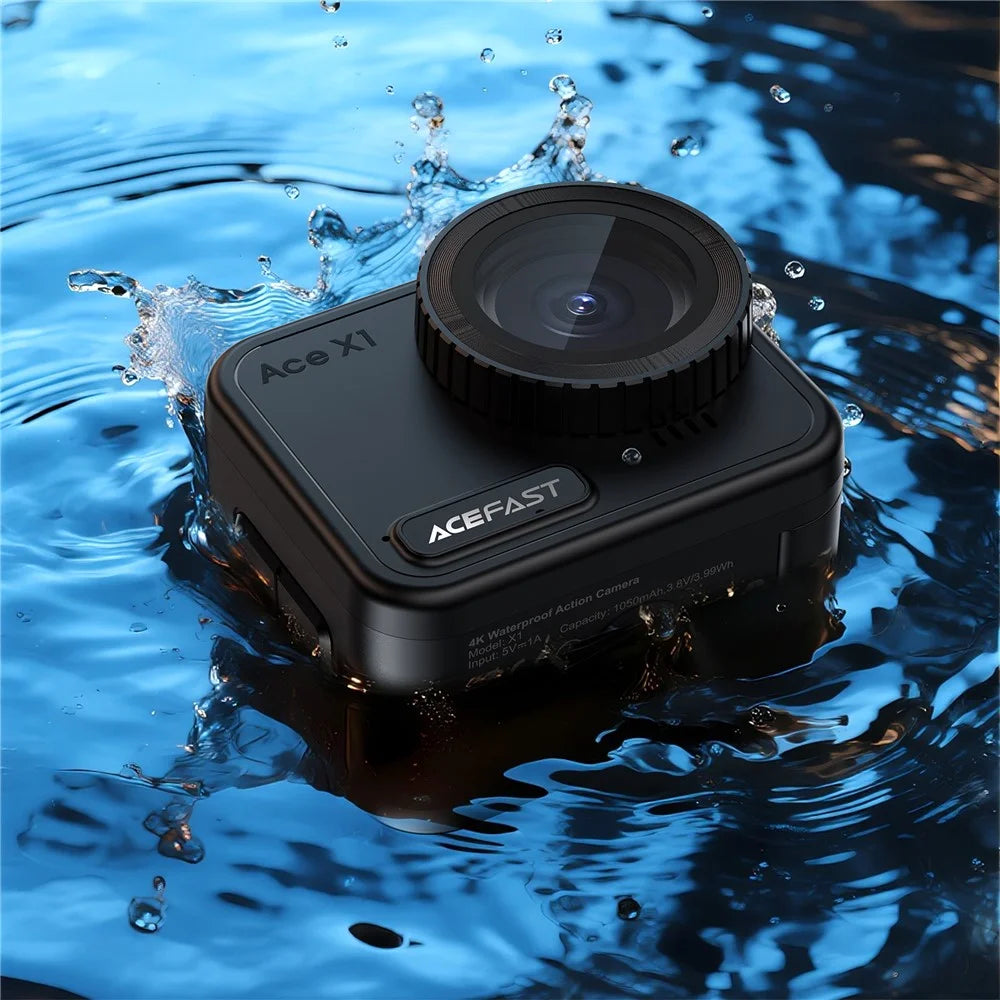 ACEFAST X1 4K Action Camera IPX8 Waterproof EIS Stabilization 2.1 Inch LCD Screen Wide Angle Dashcam - 7