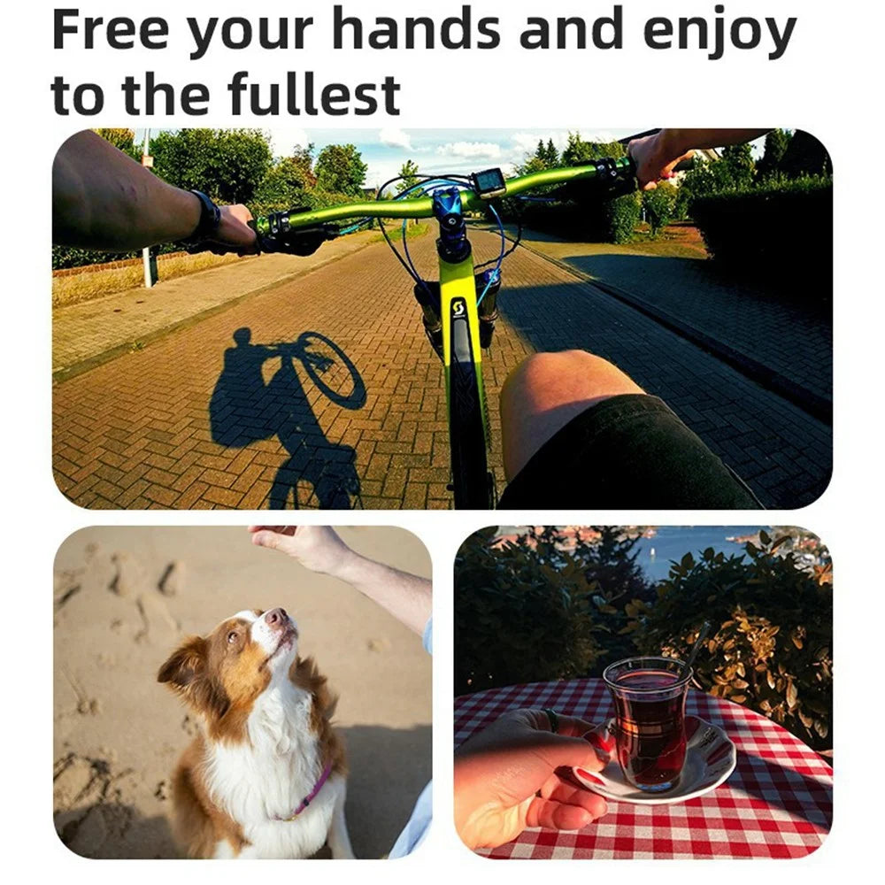 FF006 1.47 Inch HD Screen Thumb Camera with Magnetic Charging Case First Person View Vlogging Mini Camera - Black - 7