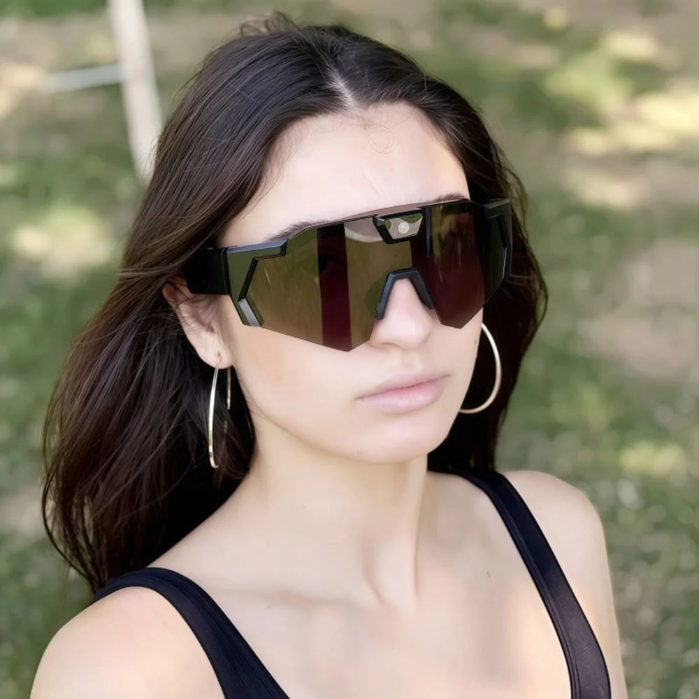 HD 1080P Video Recording Smart Sunglasses APP Control Outdoor Cycling Goggles with Storage Case (No Memory Card) - Style B/Black - 7