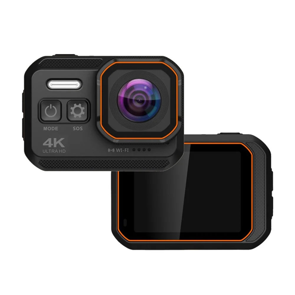 4K Ultra HD Action Camera 2.0 inch IPS Screen 16MP Outdoor WiFi Camera - Black - 1