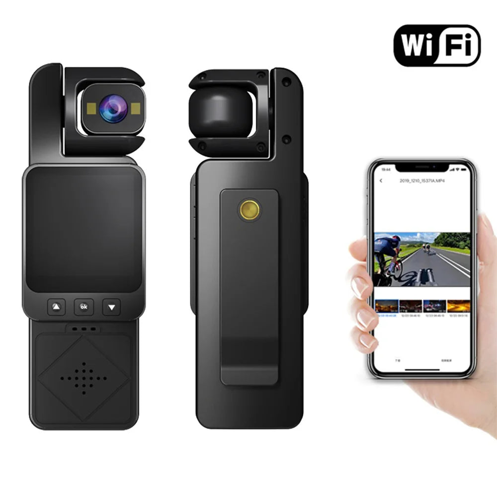 V6 1.5 Inch IPS Screen WiFi Action Camera 1080P HD Sports Camera with 180 Degree Rotating Lens, without Memory Card - Black 1080P+WiFi - 2