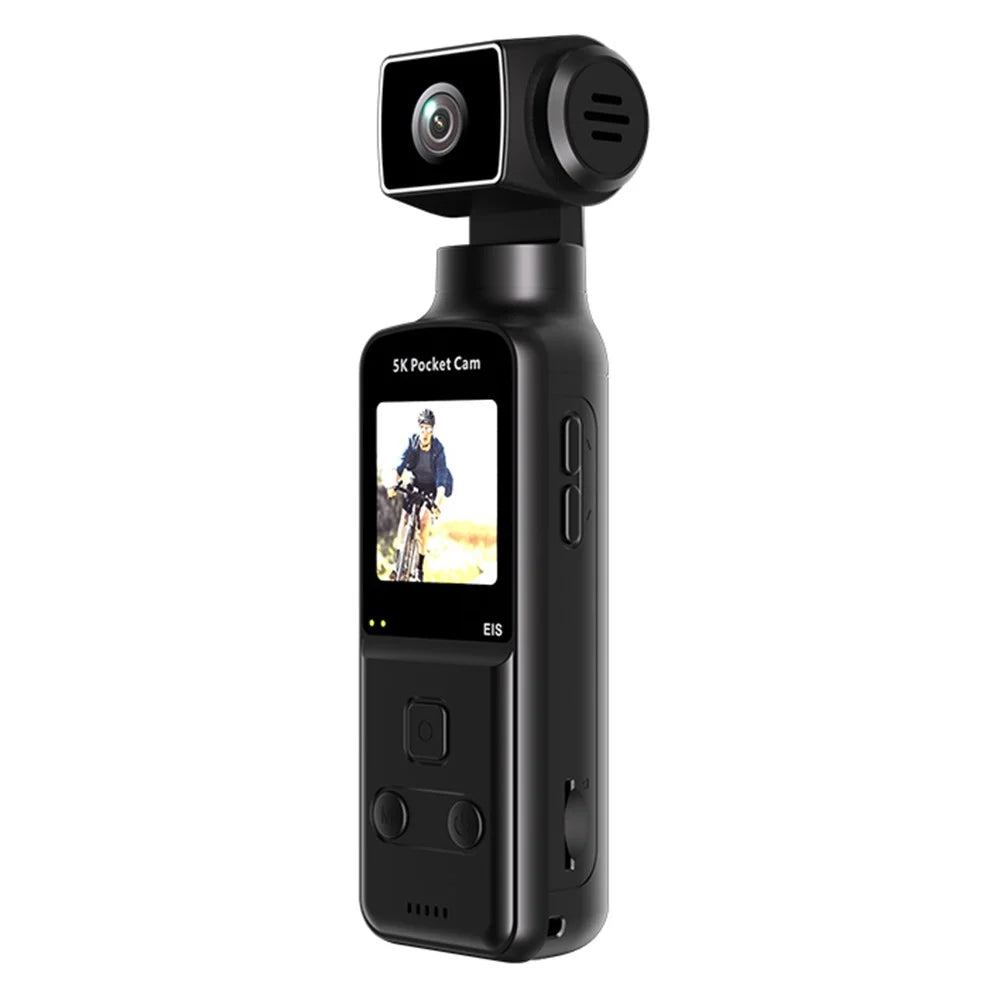 K1 5K Action Camera Waterproof Sports Cam EIS Stabilization WiFi 1.3" LCD Camera - Black - 1