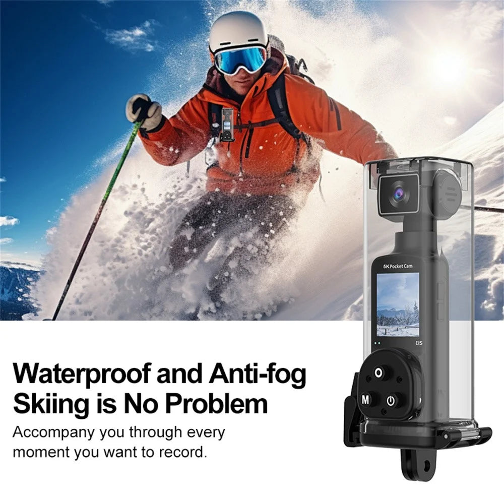 K1 5K Action Camera with Waterproof Case, EIS Stabilization WiFi 1.3" LCD Waterproof Sports Cam - Black - 3