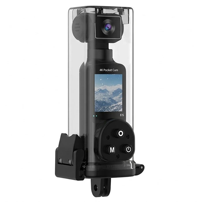 K2 Action Camera 4K Pocket Camera with Waterproof Case, WiFi HD Sports Camera 270 Degree Manual Rotation Cam - Black - 1