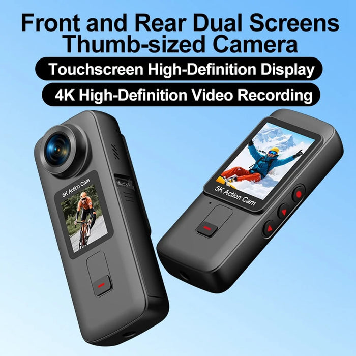K8 5K 30m Underwater Waterproof Action Camera WiFi Dual Screen Remote Control Camera for Diving Cycling Vlog - Black - 7