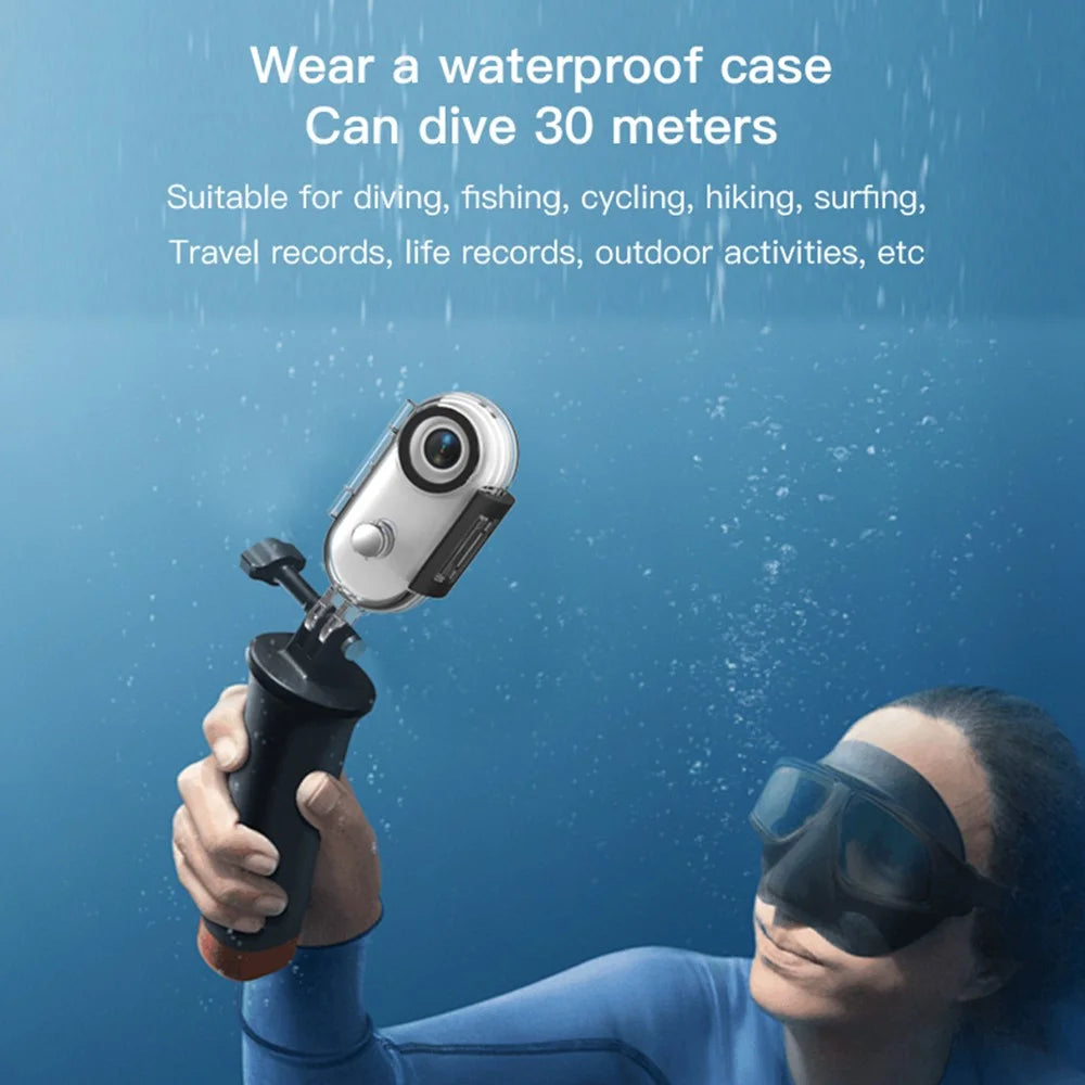 H88 1080P Thumb Sports Camera with Bracket Mount Accessories Kit 120° Wide Angle Waterproof 30m Magnetic Action Camera for Cycling Skiing Pet Recording - Black - 7