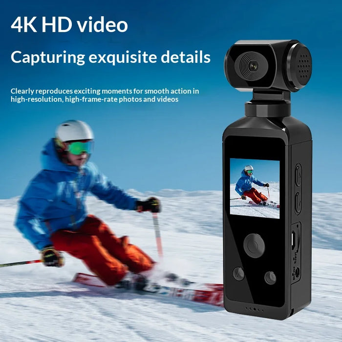 H850 Portable 4K Action Camera EIS Stabilization Handheld Vlog Camera with Waterproof Case - Without Memory Card - 5