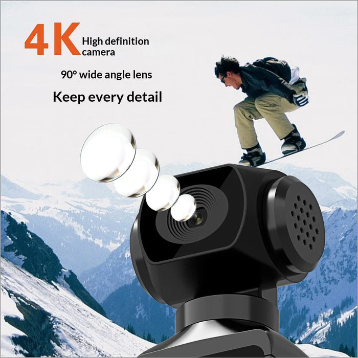 H850 Portable 4K Action Camera EIS Stabilization Handheld Vlog Camera with Waterproof Case - Without Memory Card - 6