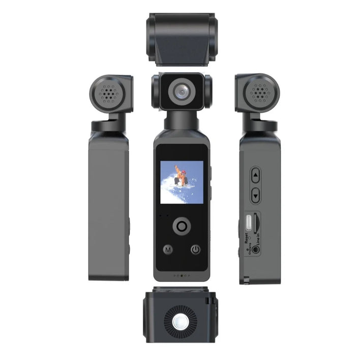 H850 5K Action Camera 270 Degree Rotating Lens 1.33 Inch IPS Screen Sports Camera with Waterproof Case - Without Memory Card - 2