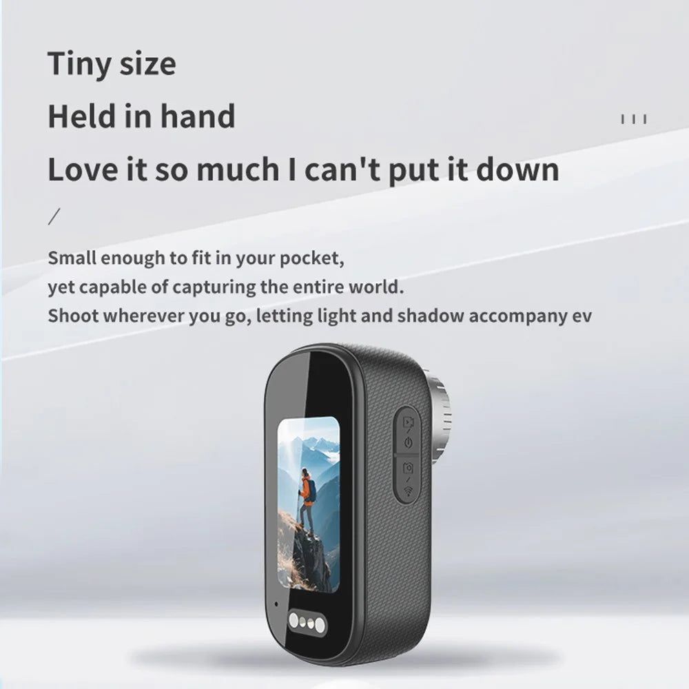 T8 2K Mini Thumb Camera Wide Angle Magnetic IP67 Waterproof Portable Action Camera for Cycling Sports - Black - 4