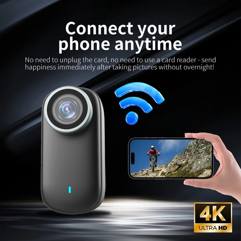 T8 4K Thumb Camera Magnetic Portable IP67 Waterproof Mini Action Camera for Cycling Sports - Black - 5