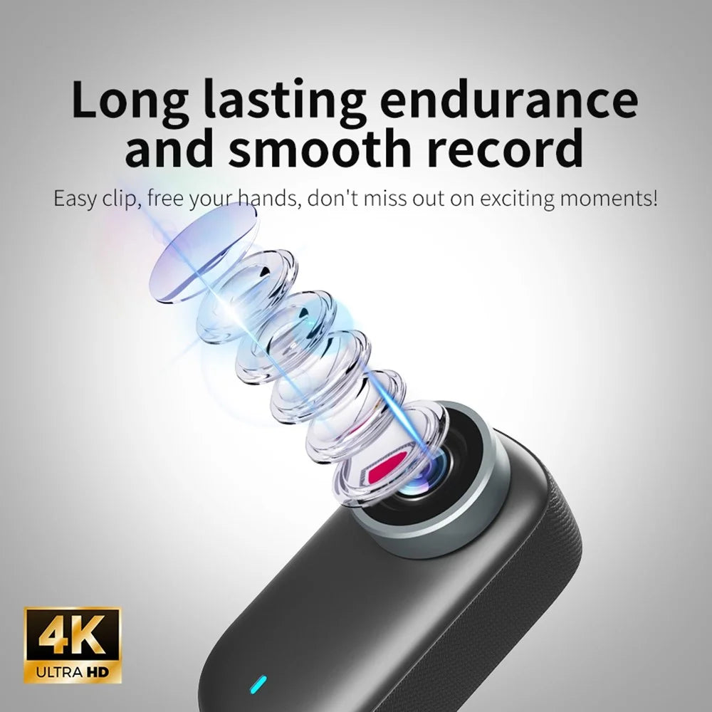 T8 4K Thumb Camera Magnetic Portable IP67 Waterproof Mini Action Camera for Cycling Sports - Black - 7