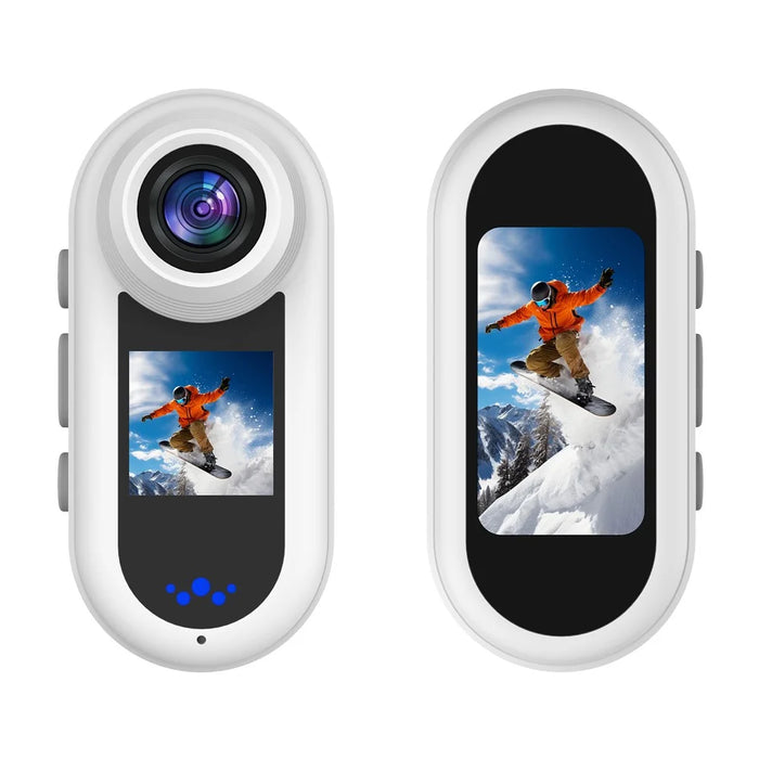 DM50 2K HD Mini Sport Camera 140 Degree Wide Angle Dual Screen Sports Camera for Cycling (Standard Edition) - White - 1