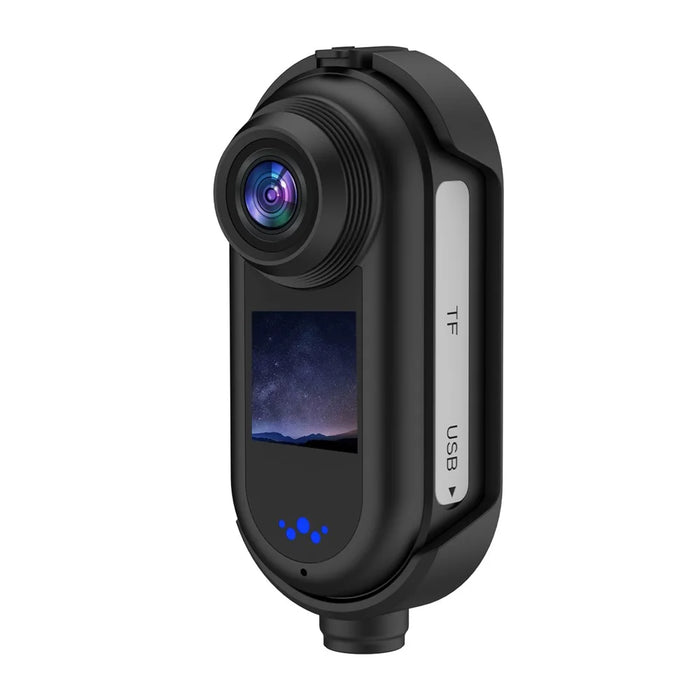 DM50 2K HD Mini Sport Camera 140 Degree Wide Angle Dual Screen Sports Camera for Cycling (High-end Version) - Black - 2