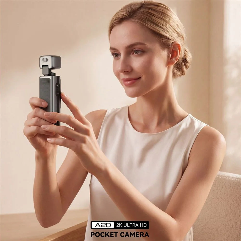A20 Handheld Action Camera 2K Ultra HD Vlog 330min Battery Life Camera for Outdoor Sports Travel - Black - 5