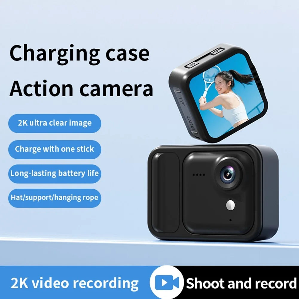 M36 Action Camera 2K HD 1.54 inch Screen Magnetic Detachable Sport Camera for Cycling Outdoor - Black - 2