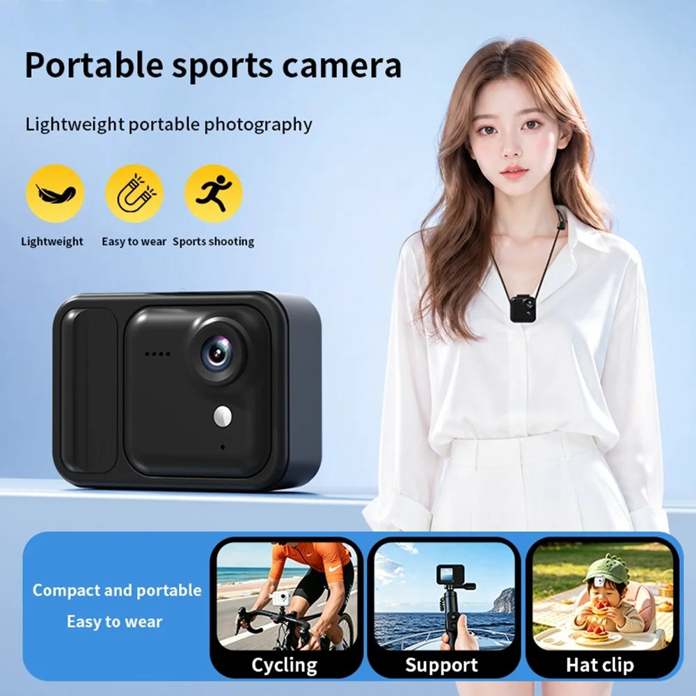 M36 Action Camera 2K HD 1.54 inch Screen Magnetic Detachable Sport Camera for Cycling Outdoor - Black - 4