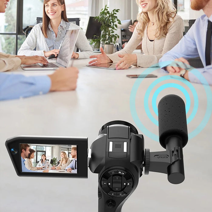 CD-V02 8K Video Camera 3.0 inch Flip Screen Camcorder 8X Optical Zoom Vlog Camera with WiFi for Travel (Standard Version) - White - 3