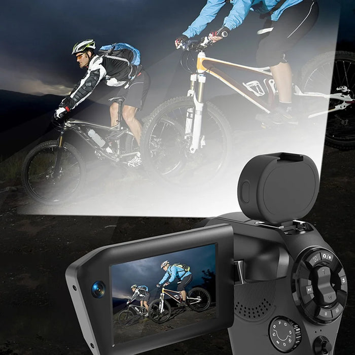 CD-V02 8K Video Camera 3.0 inch Flip Screen Camcorder 8X Optical Zoom Vlog Camera with WiFi for Travel (Standard Version) - White - 5