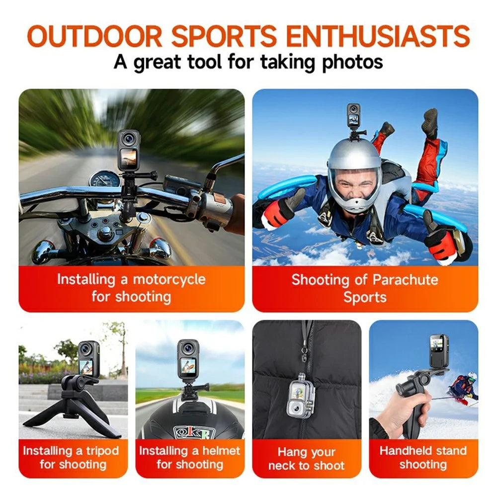 M26 4K Action Camera Dual Screen 30m Waterproof 6-Axis Stabilization for Cycling Swimming - Black - 5