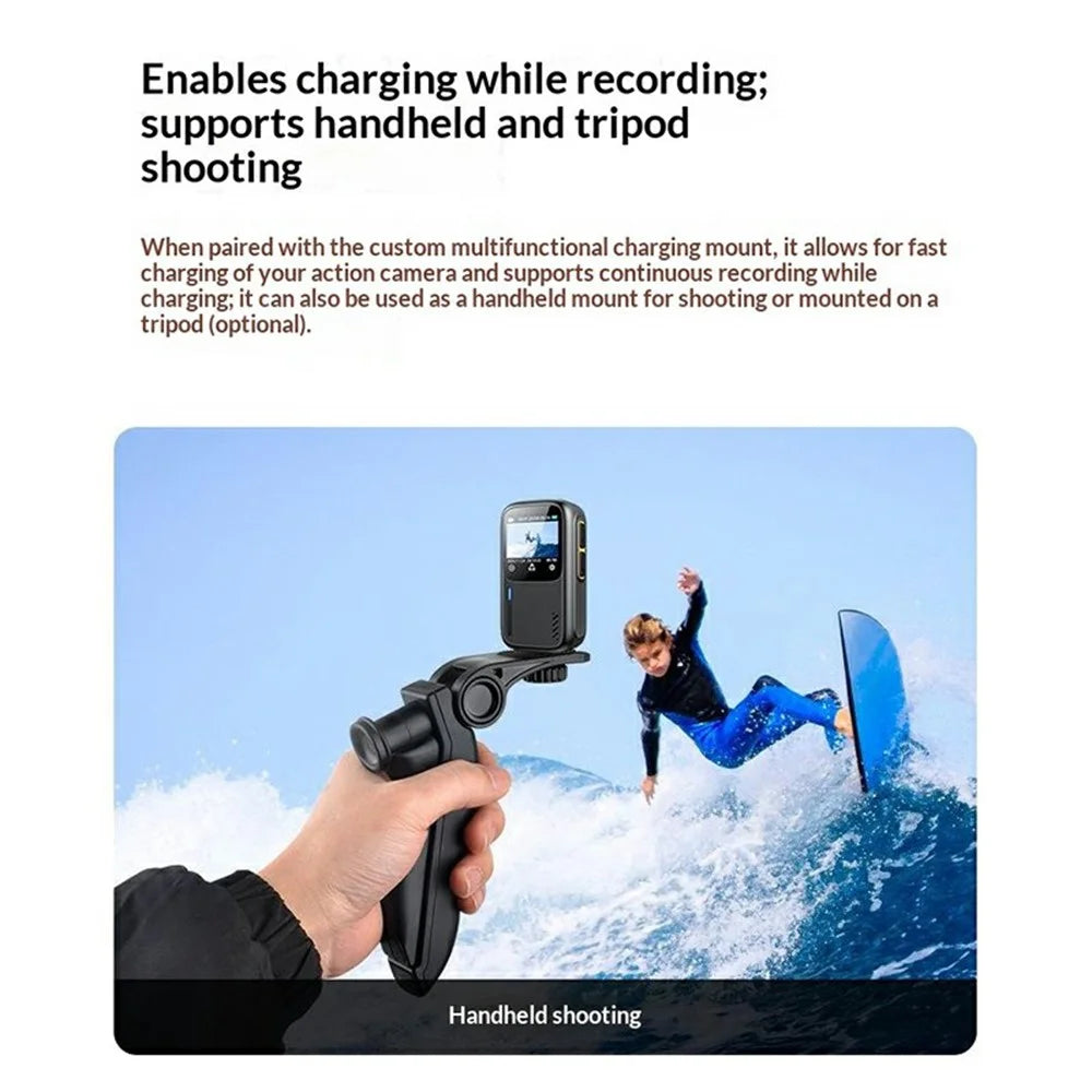 M26 4K Action Camera Dual Screen 30m Waterproof 6-Axis Stabilization for Cycling Swimming - Black - 7