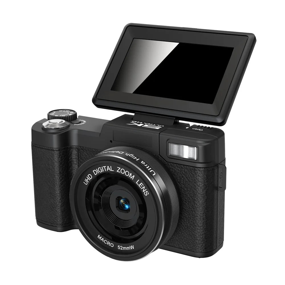 CDR2H CDR2H 2.8 inch Flip Screen 5K 64MP 18X Digital Zoom CCD Digital Camera for Photography - Black - 1