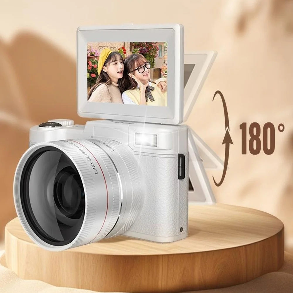 CDR2H CDR2H 2.8 inch Flip Screen 5K 64MP 18X Digital Zoom CCD Digital Camera for Photography - Black - 5