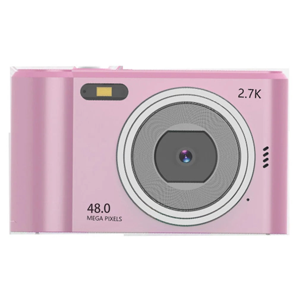 M2 Small HD Digital Camera 2.4 inch IPS Screen Portable Camera Support TF Card for Beginners - Pink - 1