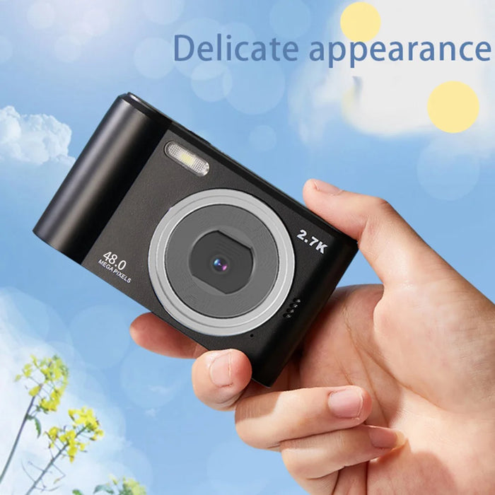 M2 Small HD Digital Camera 2.4 inch IPS Screen Portable Camera Support TF Card for Beginners - Pink - 5