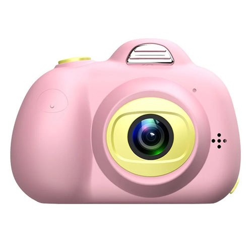 D6V 2.0 inch Screen Children Camera Toy Rechargeable Dual Lens DSLR Camera Camcorder Kids Gift (No Memory Card) - Pink - 1