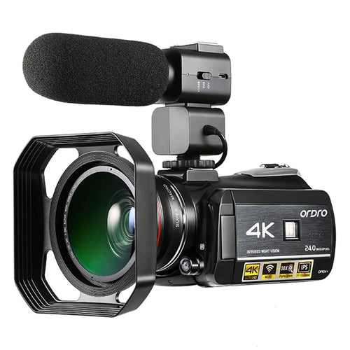 ORDRO AC3 Camcorder 4K Video Digital Camera WiFi IR Night Vision 3.1 Inch IPS Screen Camera (English Version) - 1