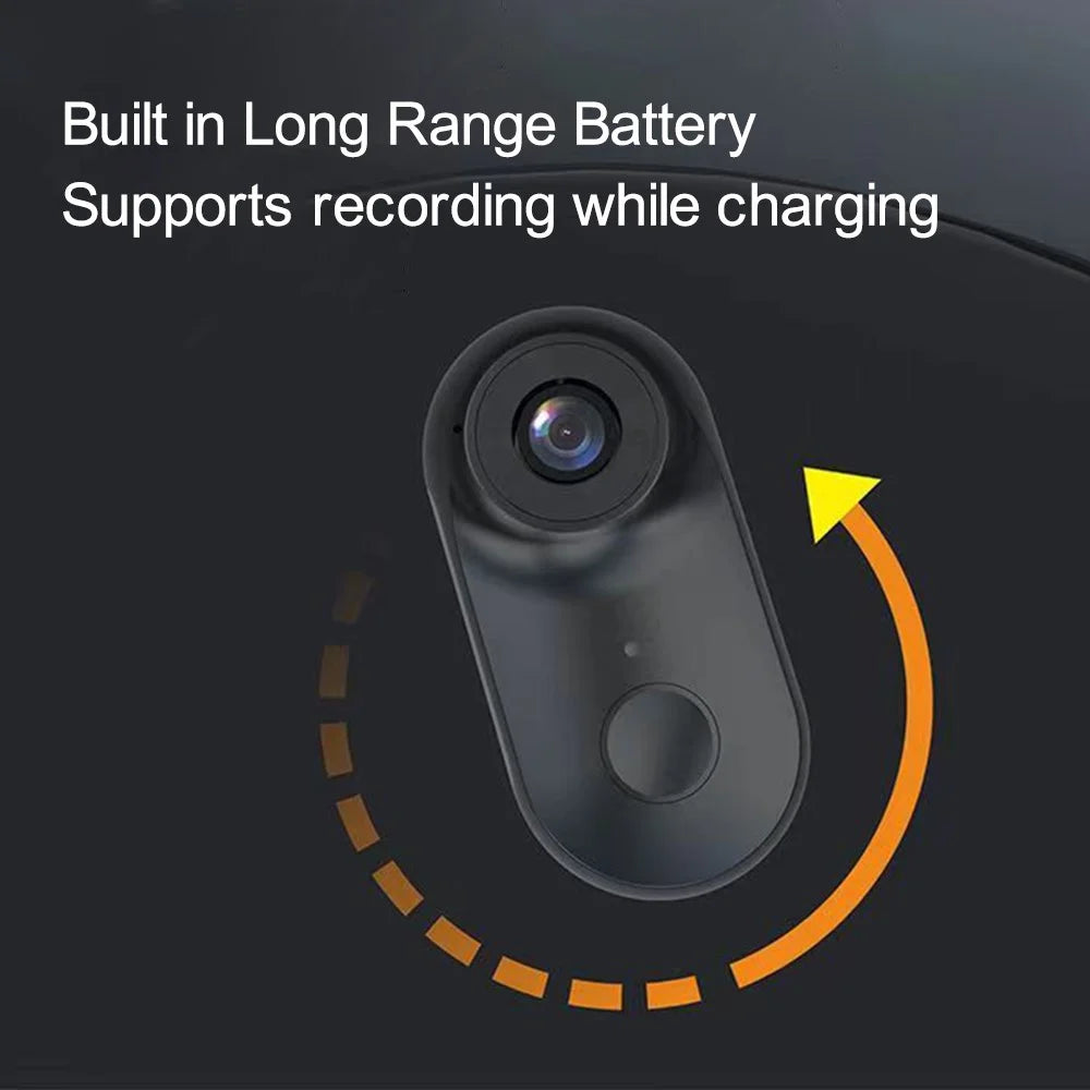 Magnetic Rotation Mini Camera Audio Clip-on Video Recorder Body Worn Cam WiFi Sports Camera - Black - 4