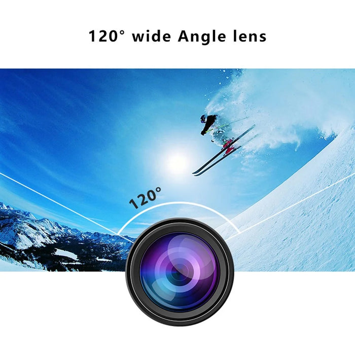 F201 2.0 Inch WiFi 4K Video Cam 120 Degree Wide Angle Action Camera with Waterproof Case - Black - 6
