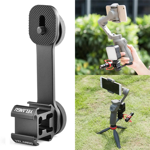 YELANGU A682 Three-Head Cold Shoe Base Extension Bracket Adapter Bracket Photography Accessories for Video Light Microphone - 1