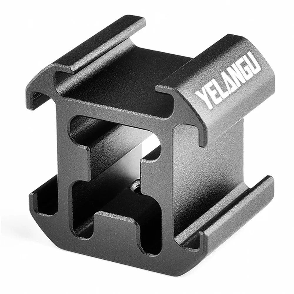 YELANGU A682 Three-Head Cold Shoe Base Extension Bracket Adapter Bracket Photography Accessories for Video Light Microphone - 4