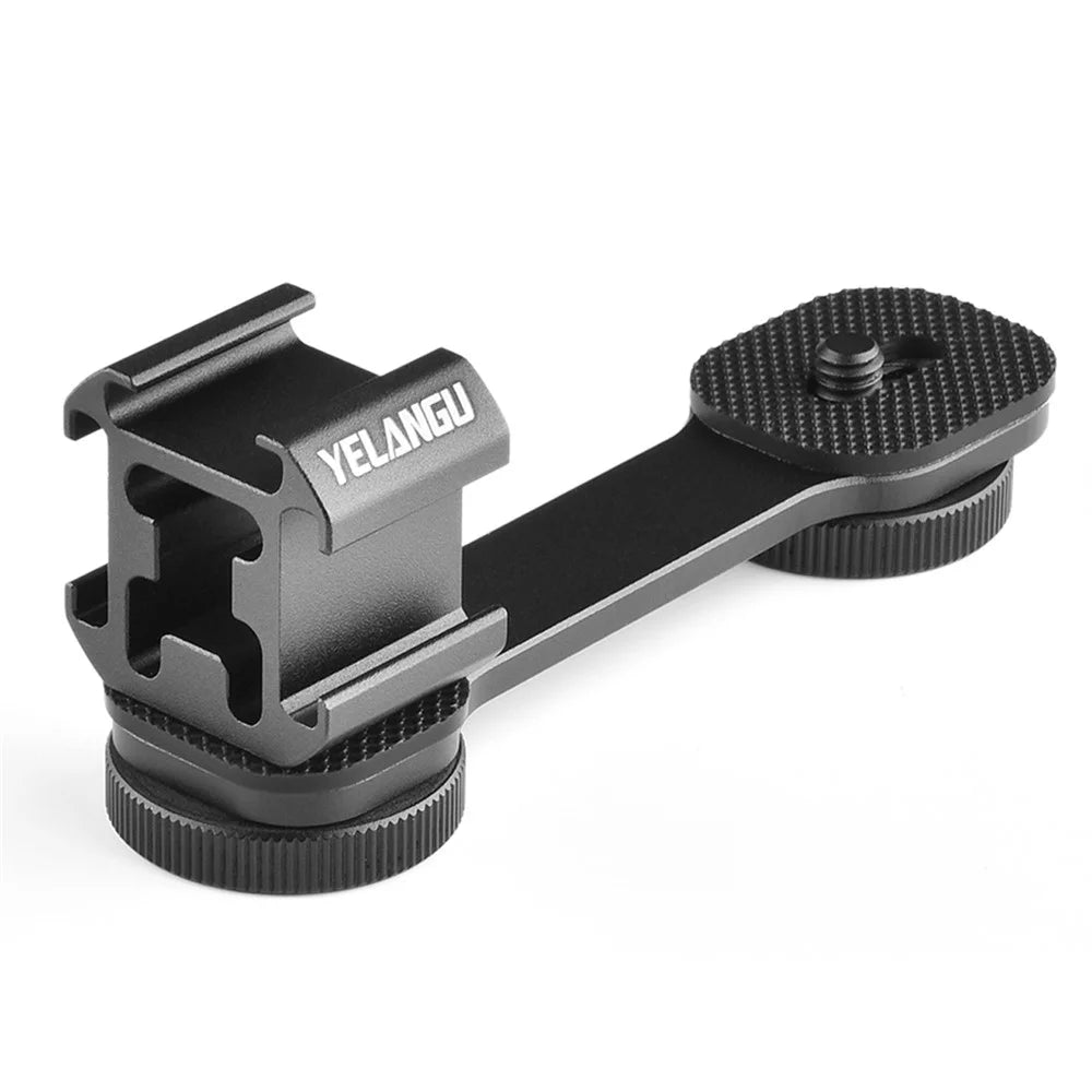 YELANGU A682 Three-Head Cold Shoe Base Extension Bracket Adapter Bracket Photography Accessories for Video Light Microphone - 5