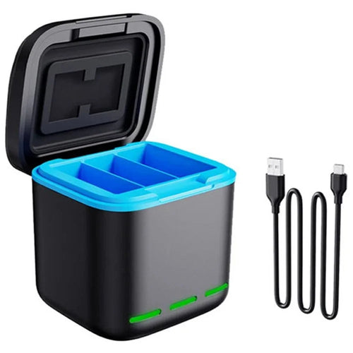 GP-910 Charging Box for GoPro Hero 11 / 10 / 9 Sports Camera Three Battery Storage Case - 1