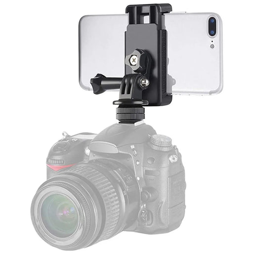 F046 Desktop Camera Mobile Phone Live Streaming Holder Hot Shoe Universal Phone Clip Monitor Bracket - 2