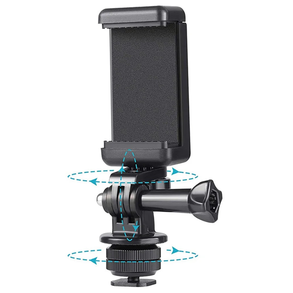F046 Desktop Camera Mobile Phone Live Streaming Holder Hot Shoe Universal Phone Clip Monitor Bracket - 3