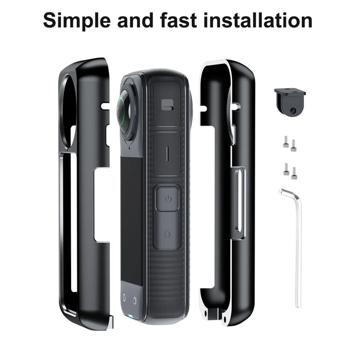Aluminum Alloy Metal Case for Insta360 X4 Action Camera Cage Protective Frame - 4
