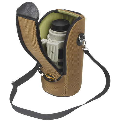 DULUDA Nylon Storage Bag for Nikon / Canon Telephoto Lens Case Pouch with Shoulder Strap - Khaki - 1
