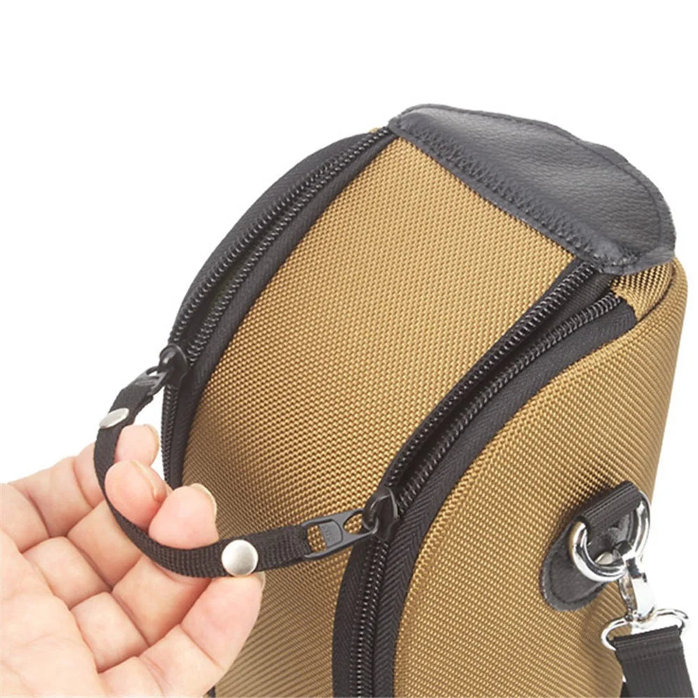 DULUDA Nylon Storage Bag for Nikon / Canon Telephoto Lens Case Pouch with Shoulder Strap - Khaki - 6