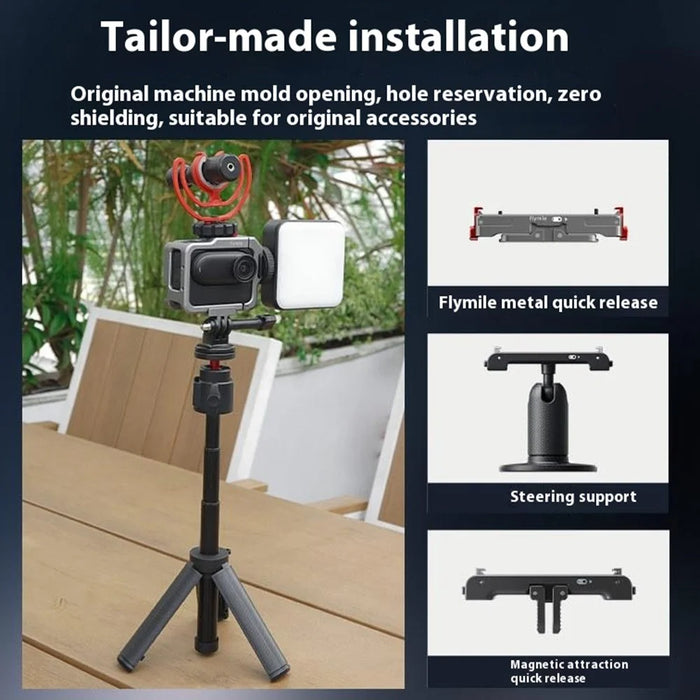 FLYMILE For Insta360 GO 3 / GO 3S Aluminum Alloy Cage Protective Shell Housing Bezel Accessories - 5