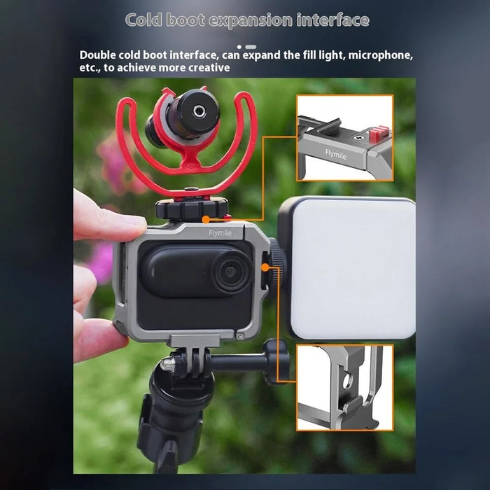 FLYMILE For Insta360 GO 3 / GO 3S Aluminum Alloy Cage Protective Shell Housing Bezel Accessories - 7