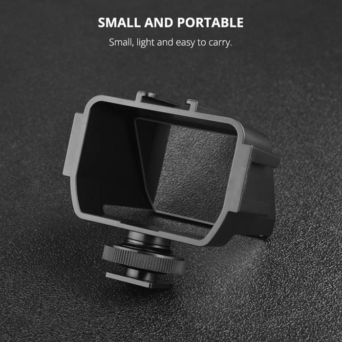 YELANGU A74 Vlog Selfie Flip Screen Cold Shoe Bracket Reverse Mirror Microphone Mount for Mirrorless Camera - 5